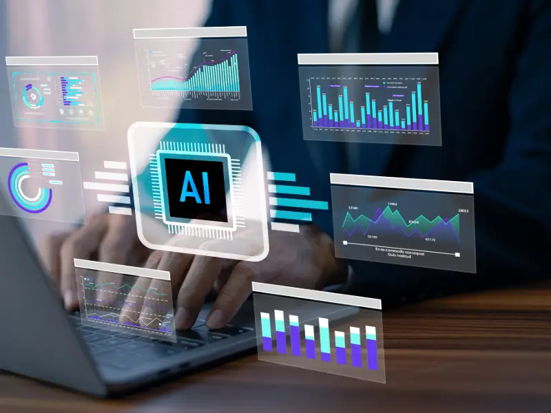 AI-powered SEO and AEO analytics concept for search visibility and content strategy.